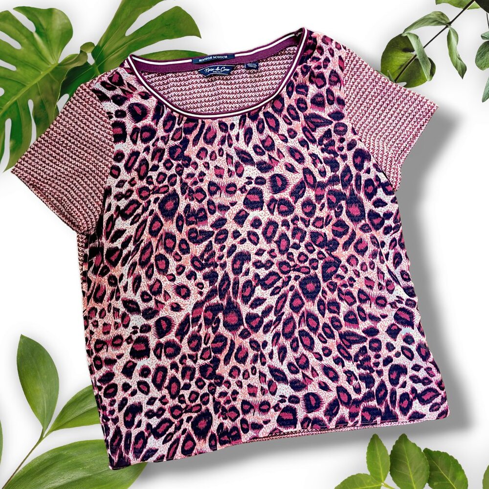 Maison Scotch Sheer Tee, sz Small